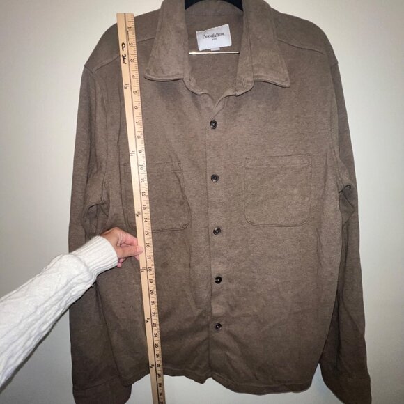 Goodfellow &‎ Co Men's Brown Button-Up Long Sleeve Shirt XL - Picture 2 of 8